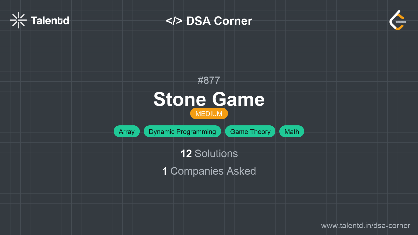 Problem visualization for Stone Game
