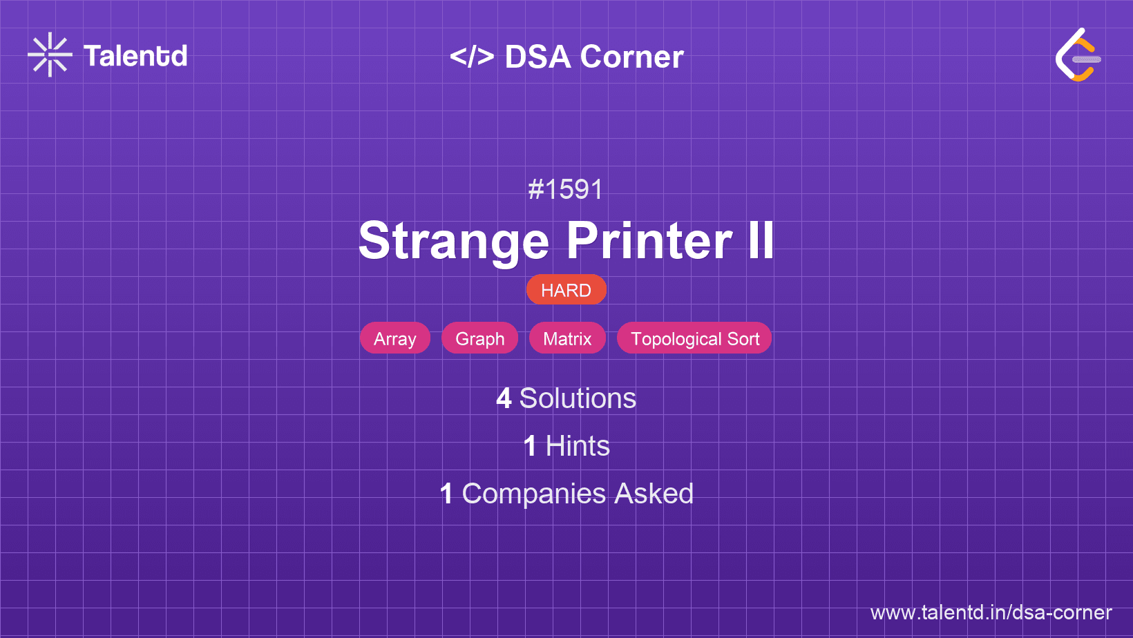 Problem visualization for Strange Printer II