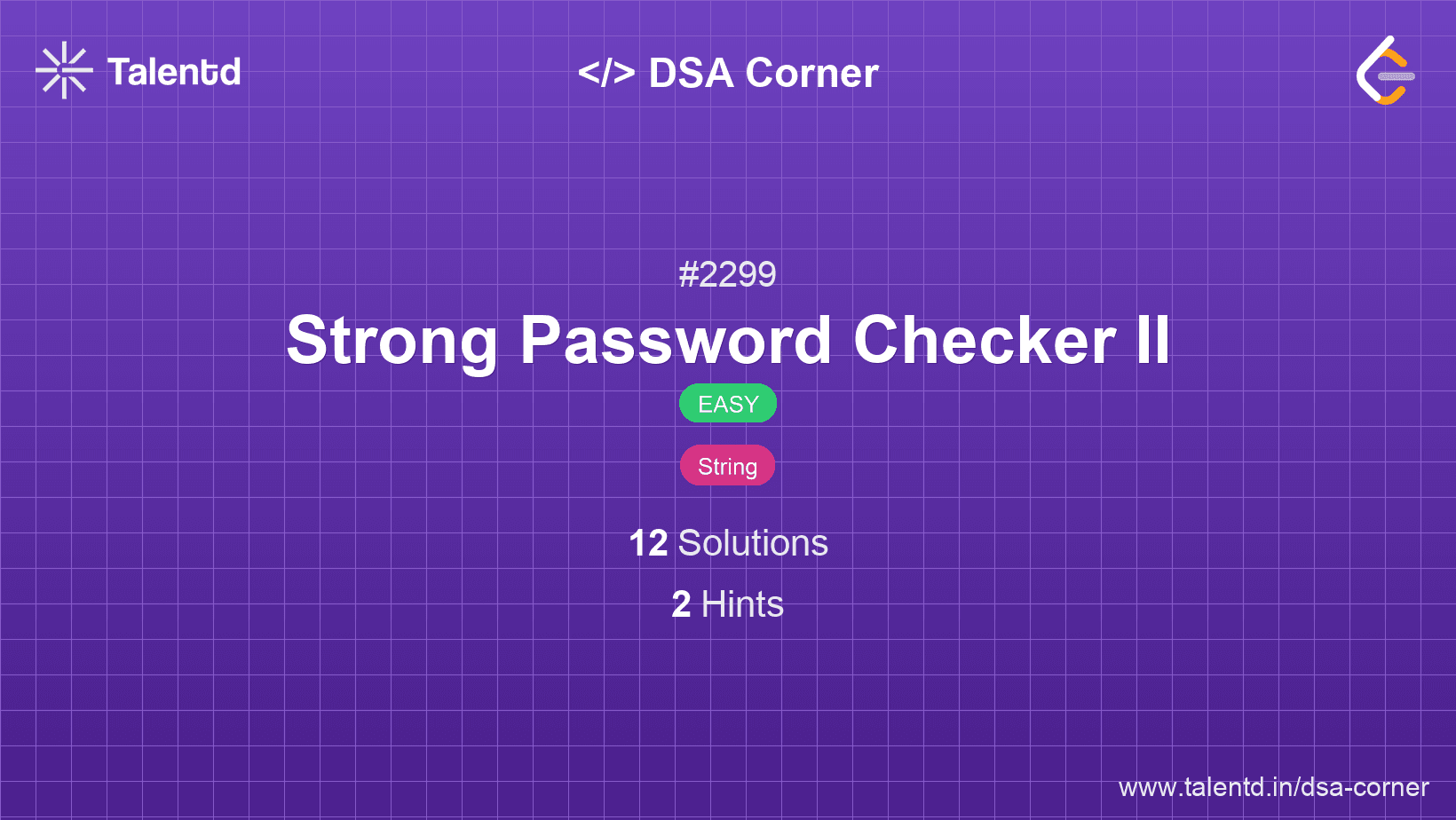 Problem visualization for Strong Password Checker II