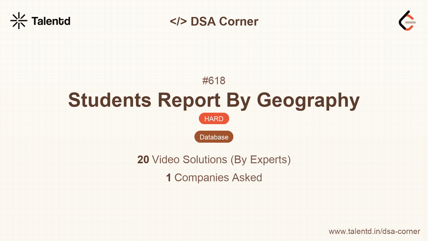 Problem visualization for Students Report By Geography