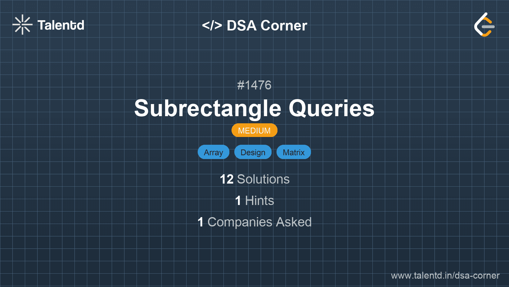 Problem visualization for Subrectangle Queries