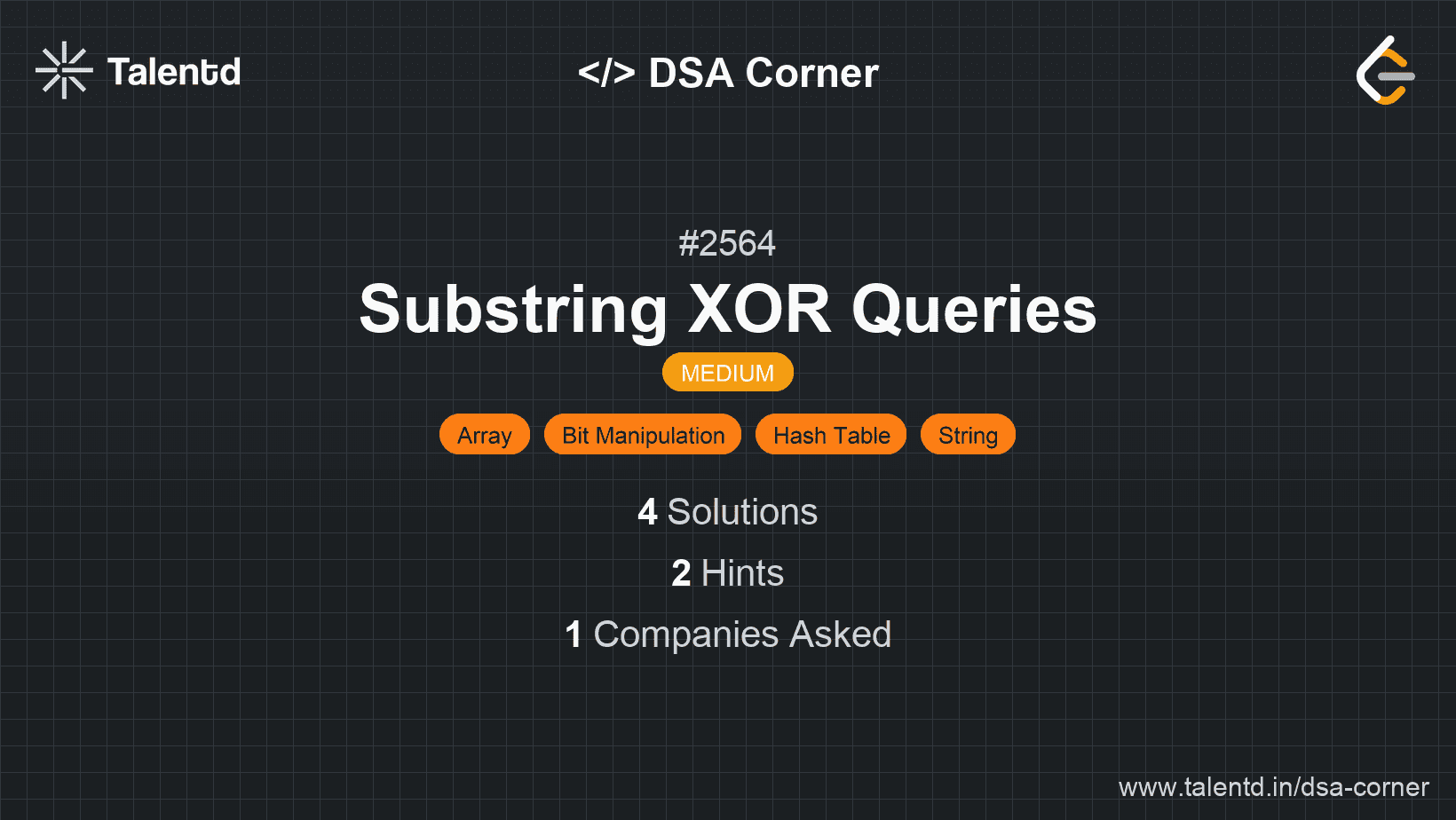 Problem visualization for Substring XOR Queries