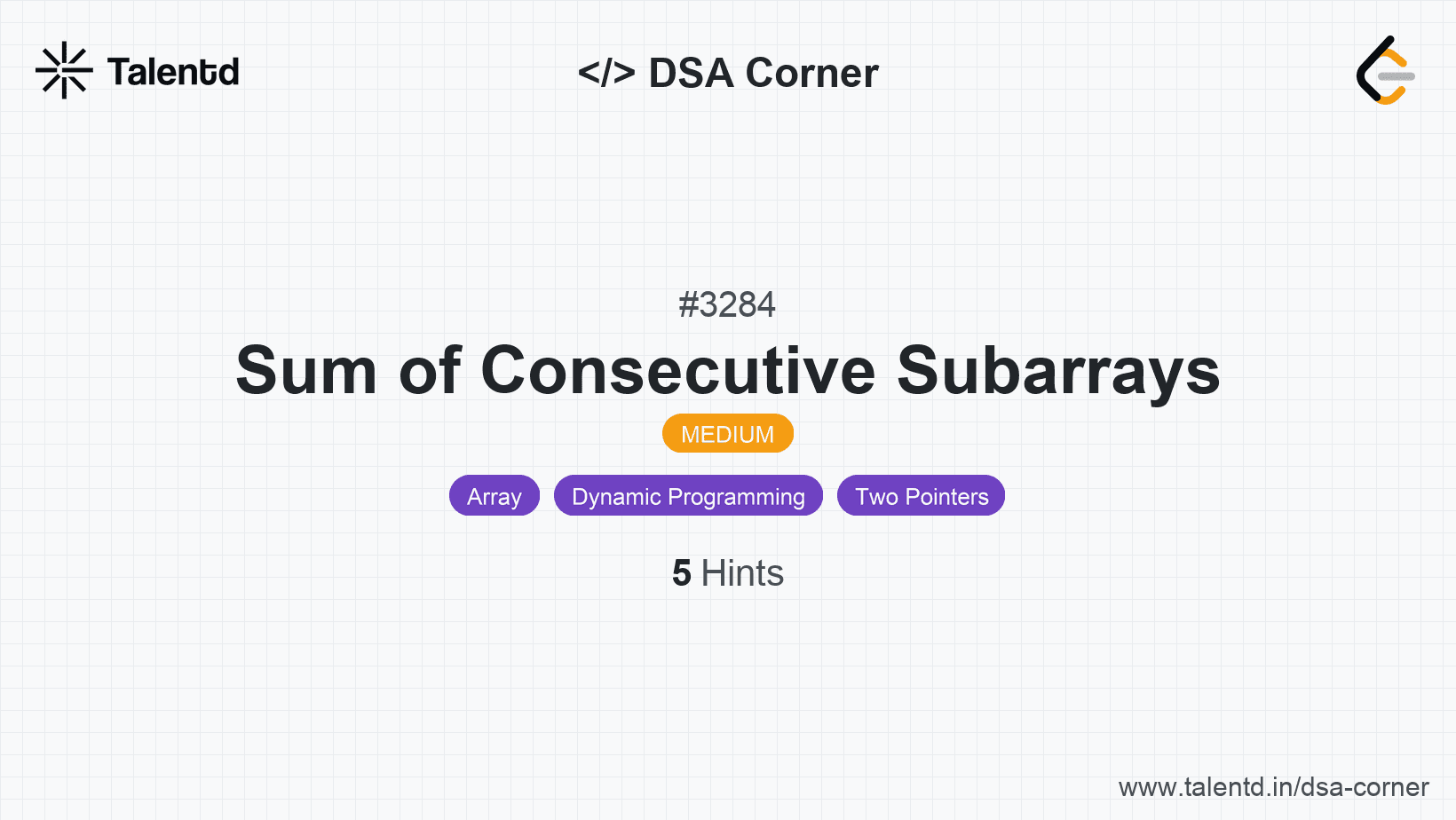 Problem visualization for Sum of Consecutive Subarrays