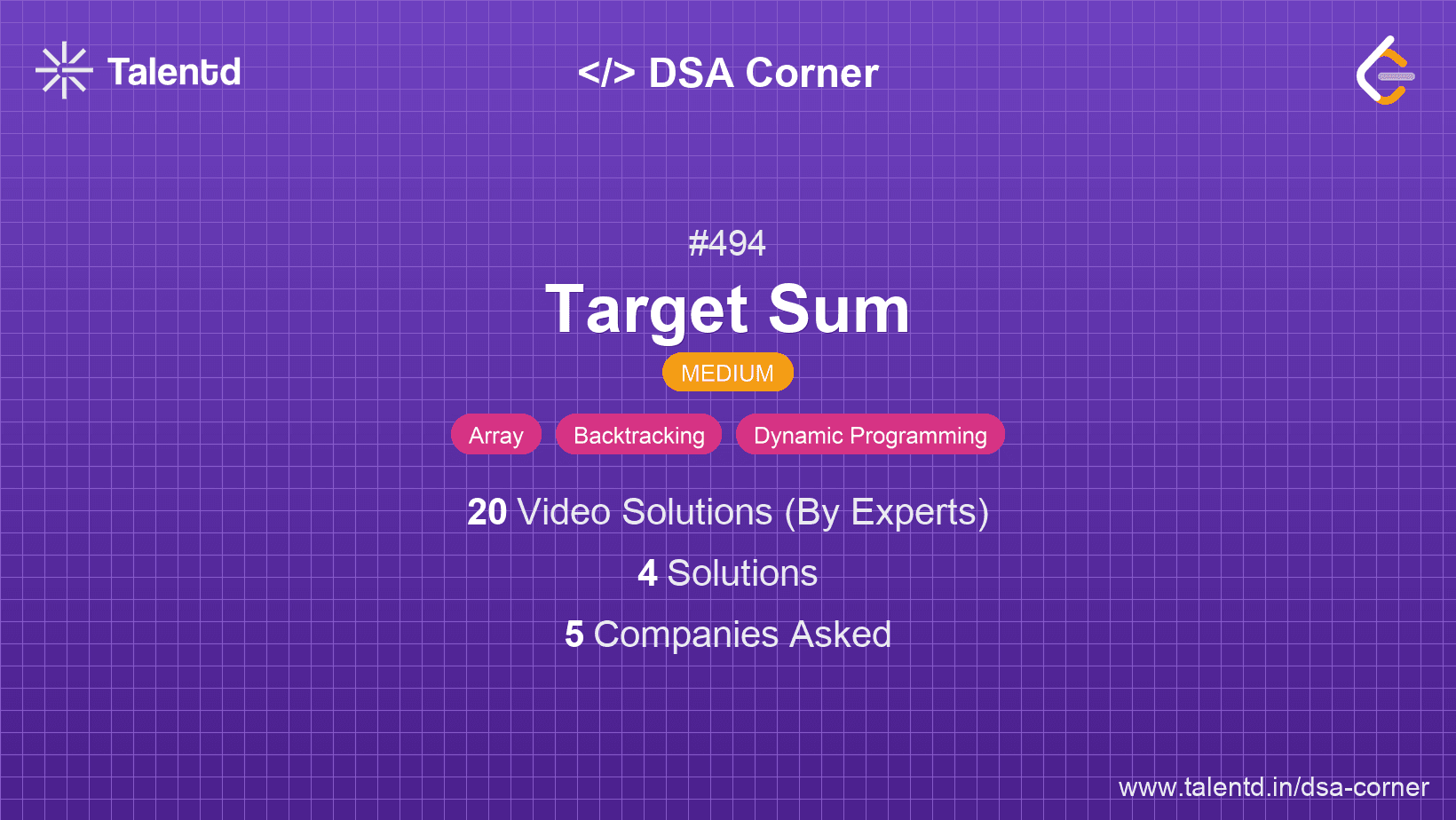 Problem visualization for Target Sum