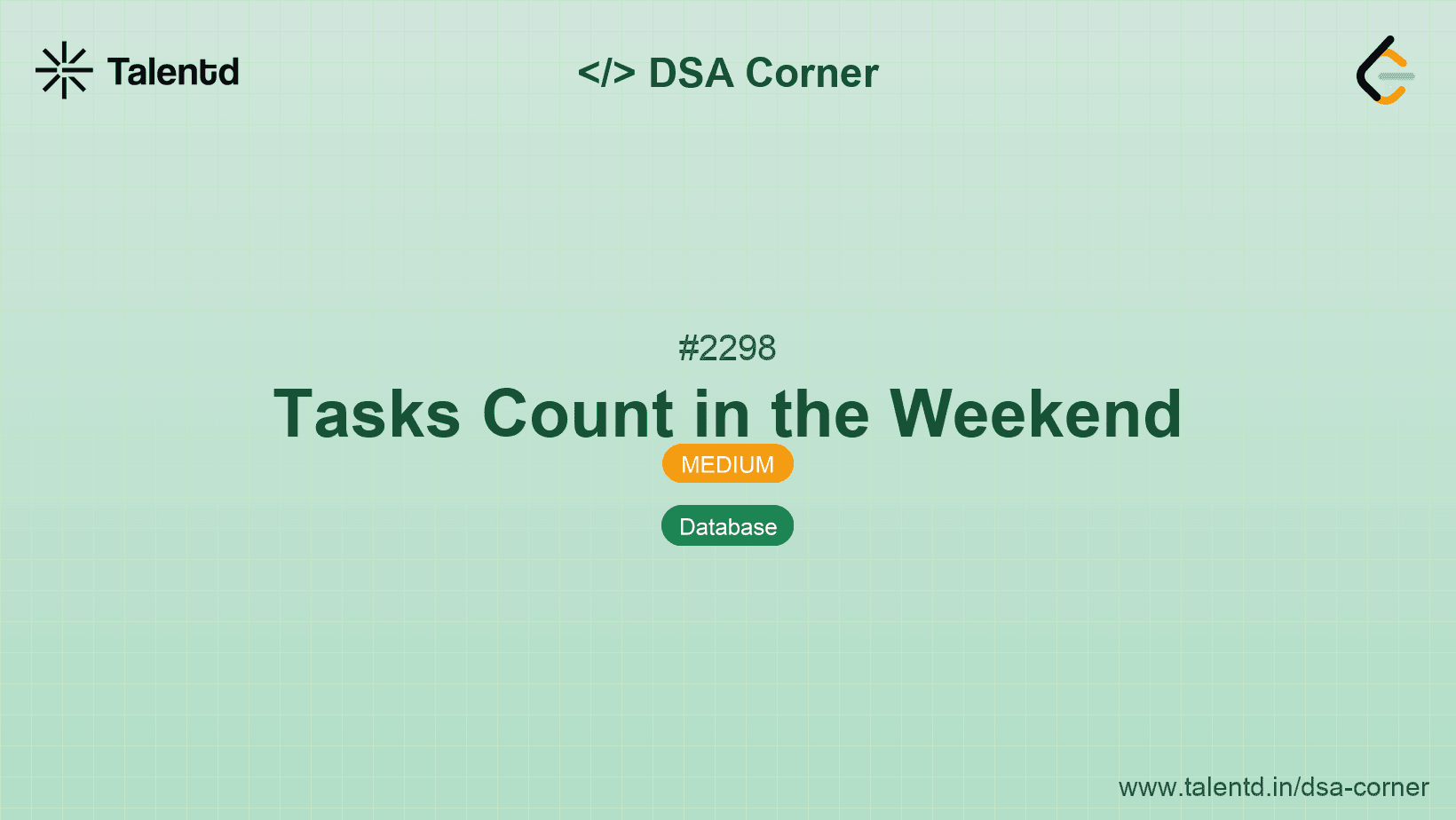 Problem visualization for Tasks Count in the Weekend