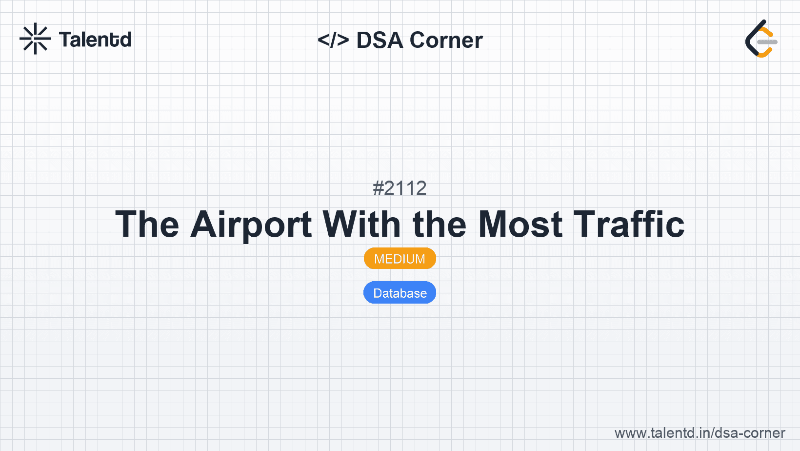 Problem visualization for The Airport With the Most Traffic