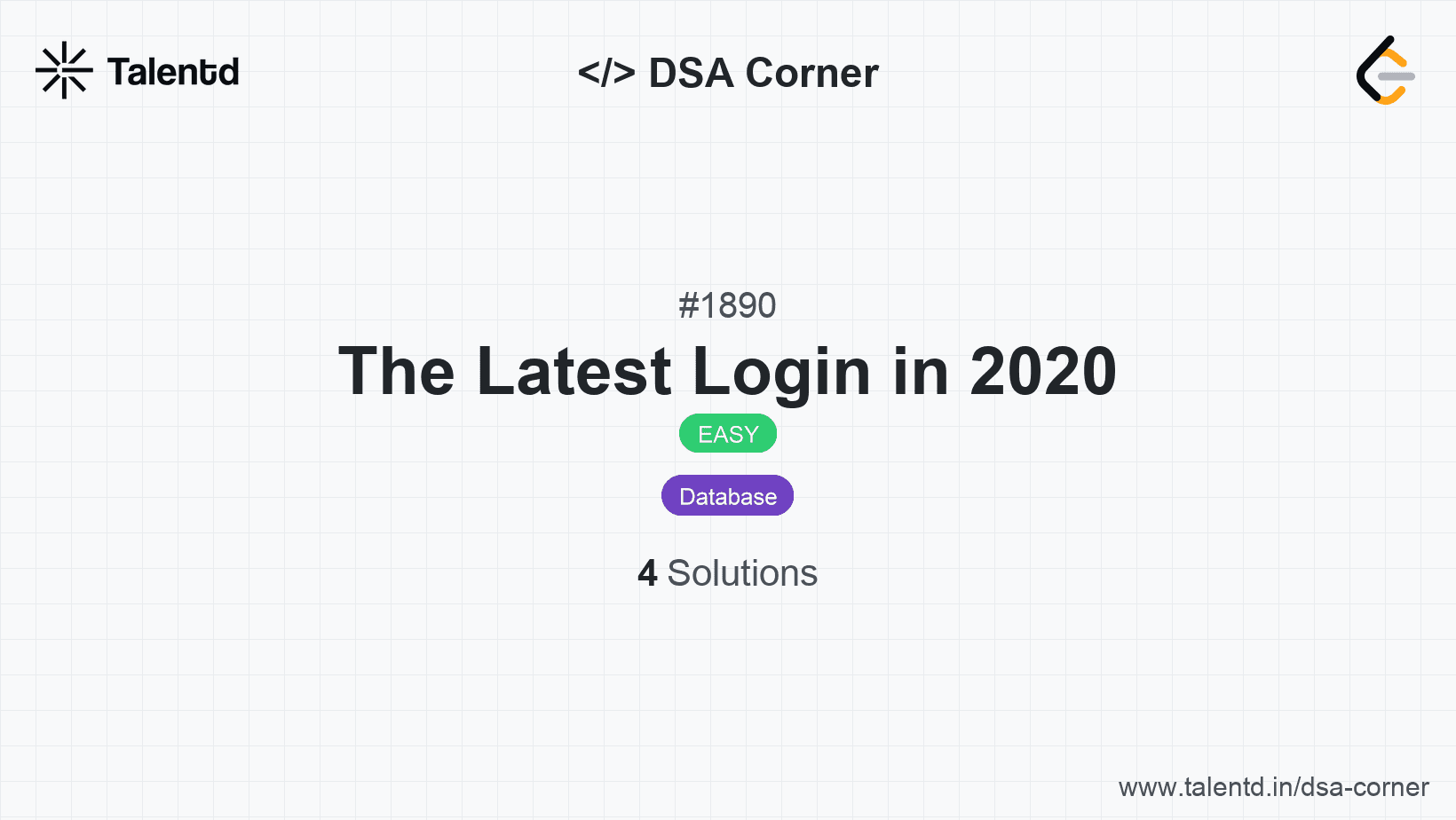 Problem visualization for The Latest Login in 2020