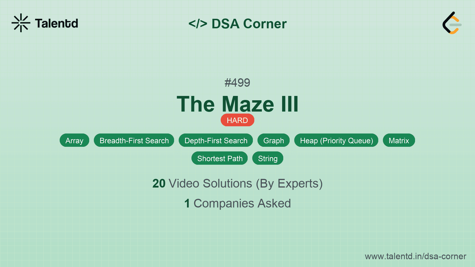 Problem visualization for The Maze III