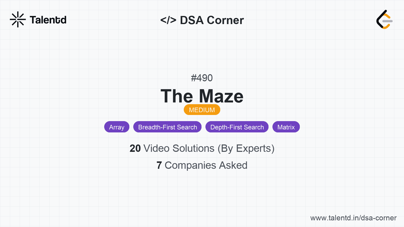 Problem visualization for The Maze