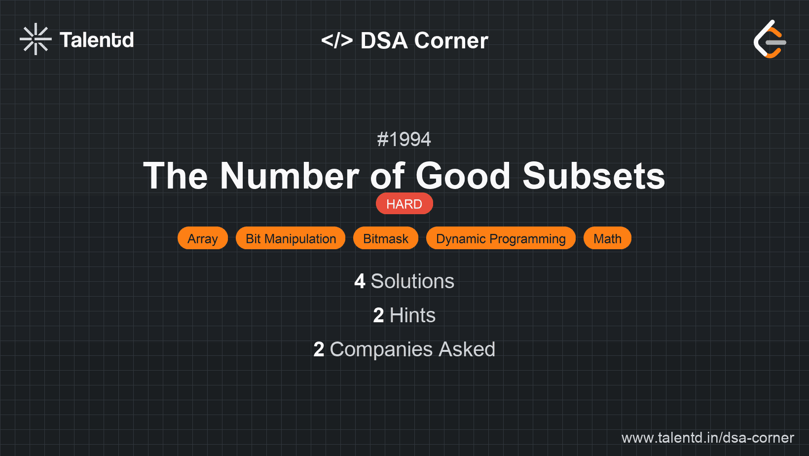 Problem visualization for The Number of Good Subsets