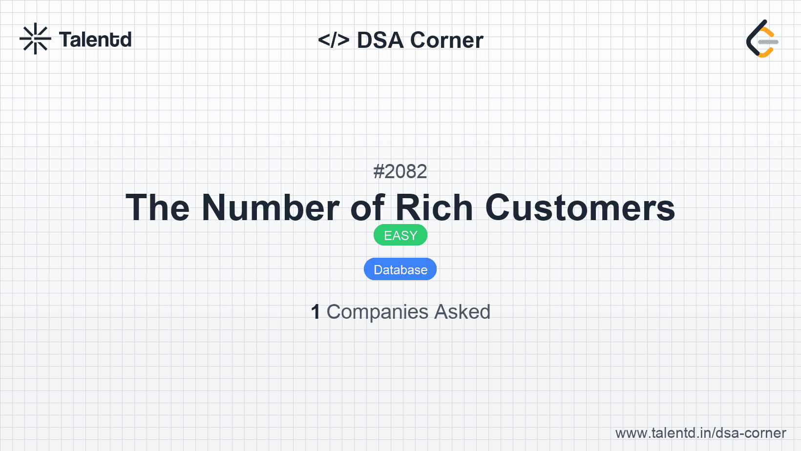 Problem visualization for The Number of Rich Customers