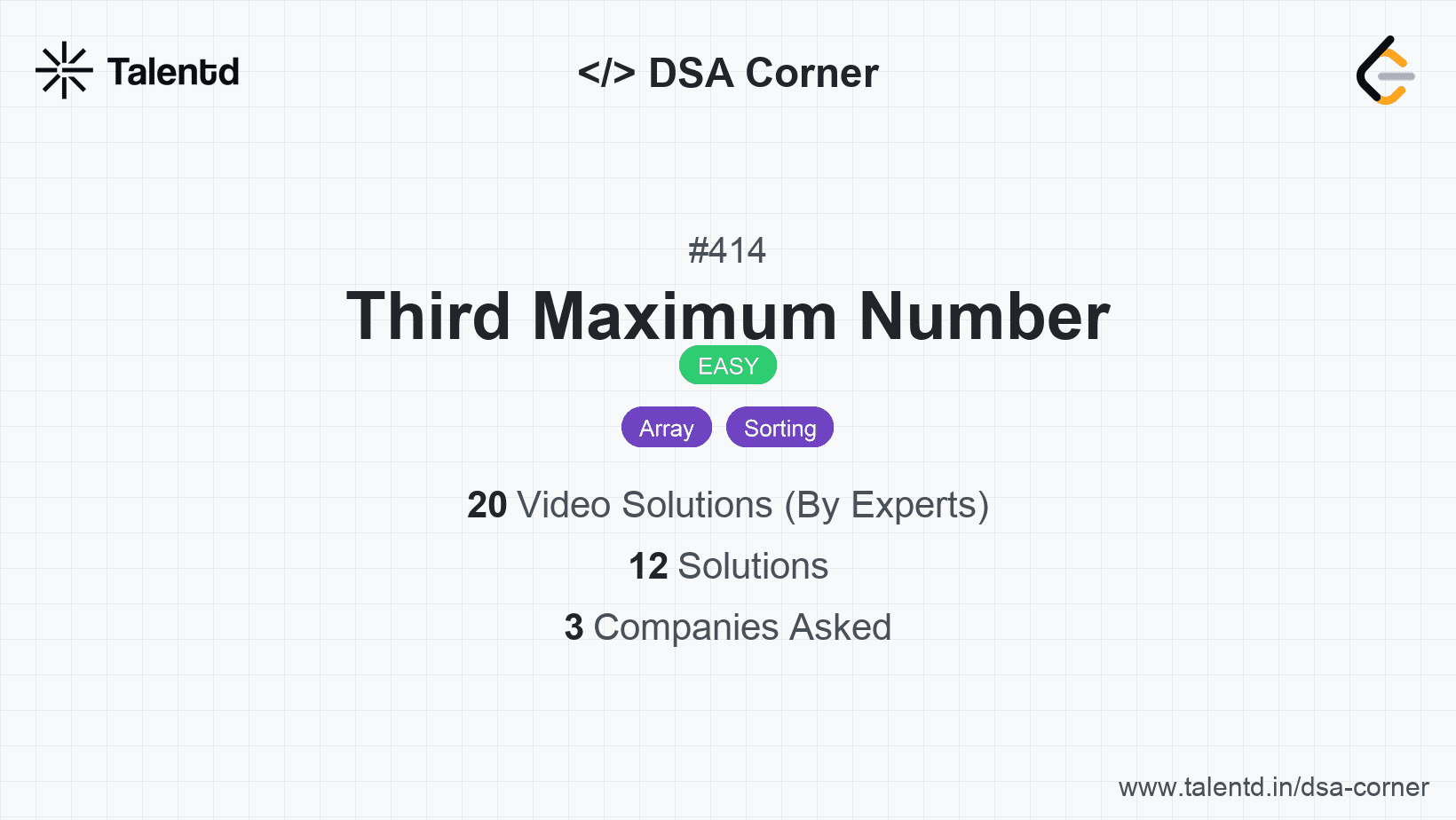Problem visualization for Third Maximum Number