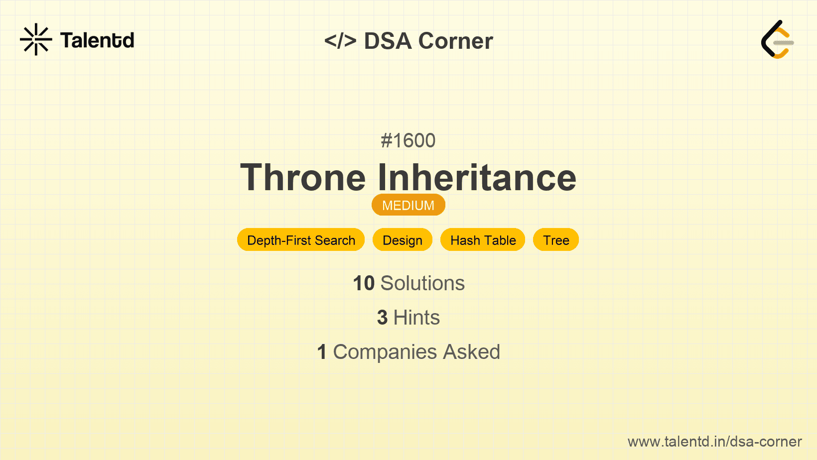 Problem visualization for Throne Inheritance