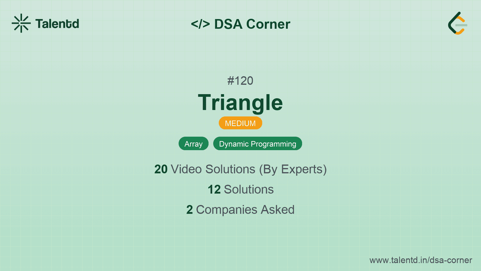 Problem visualization for Triangle