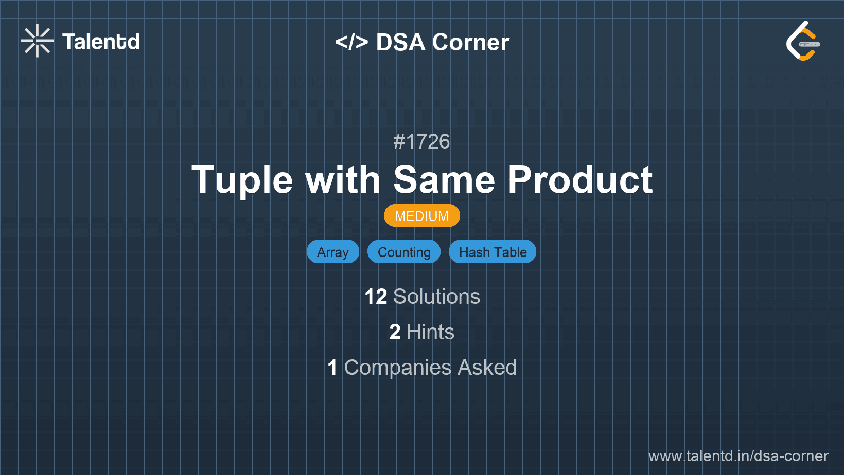 Problem visualization for Tuple with Same Product