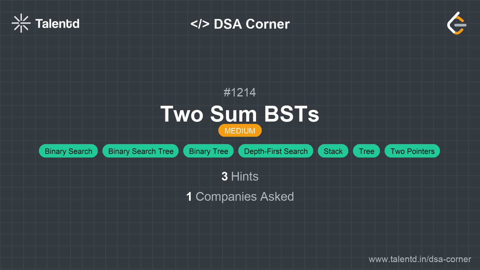 Problem visualization for Two Sum BSTs