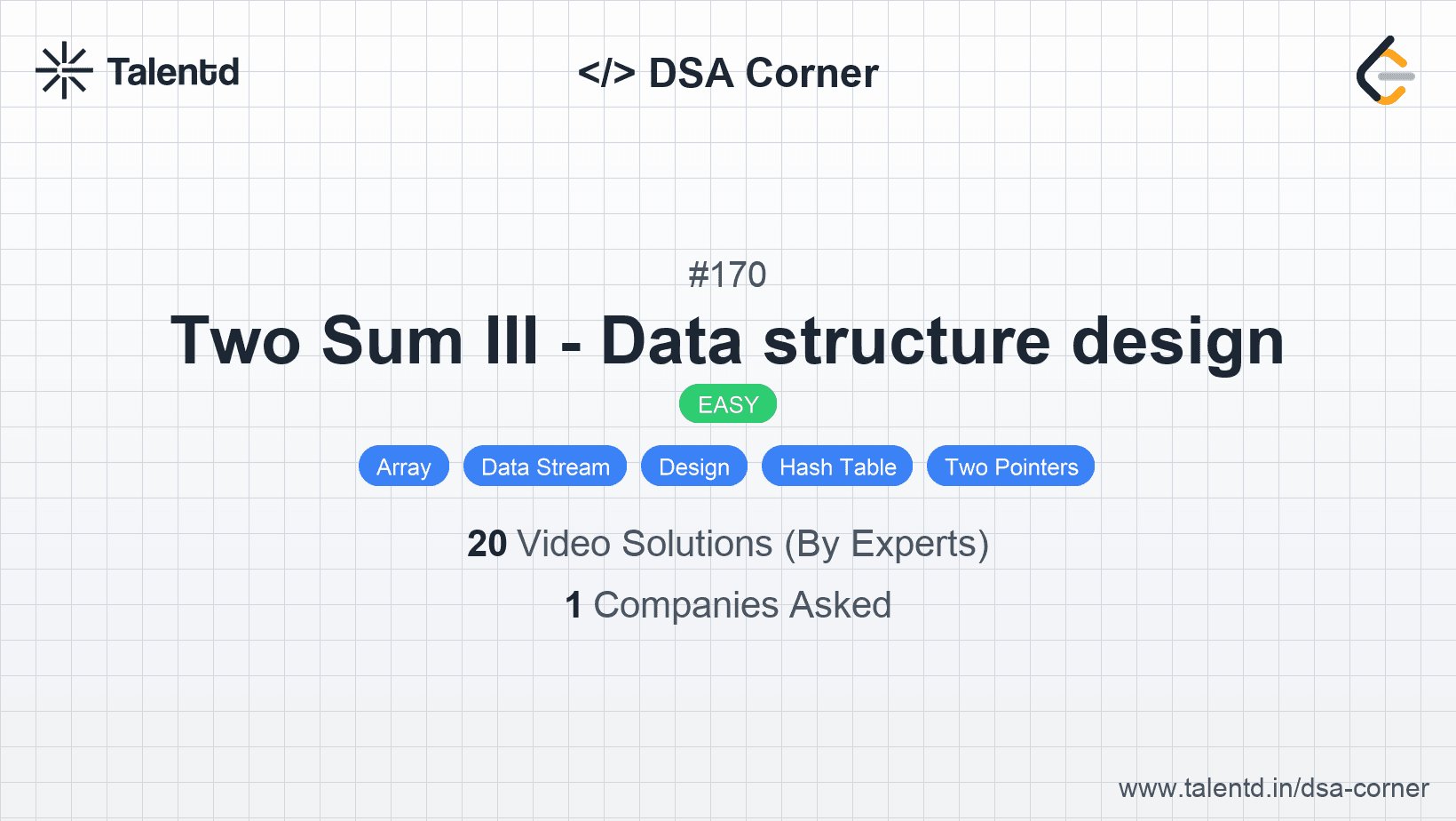 Problem visualization for Two Sum III - Data structure design