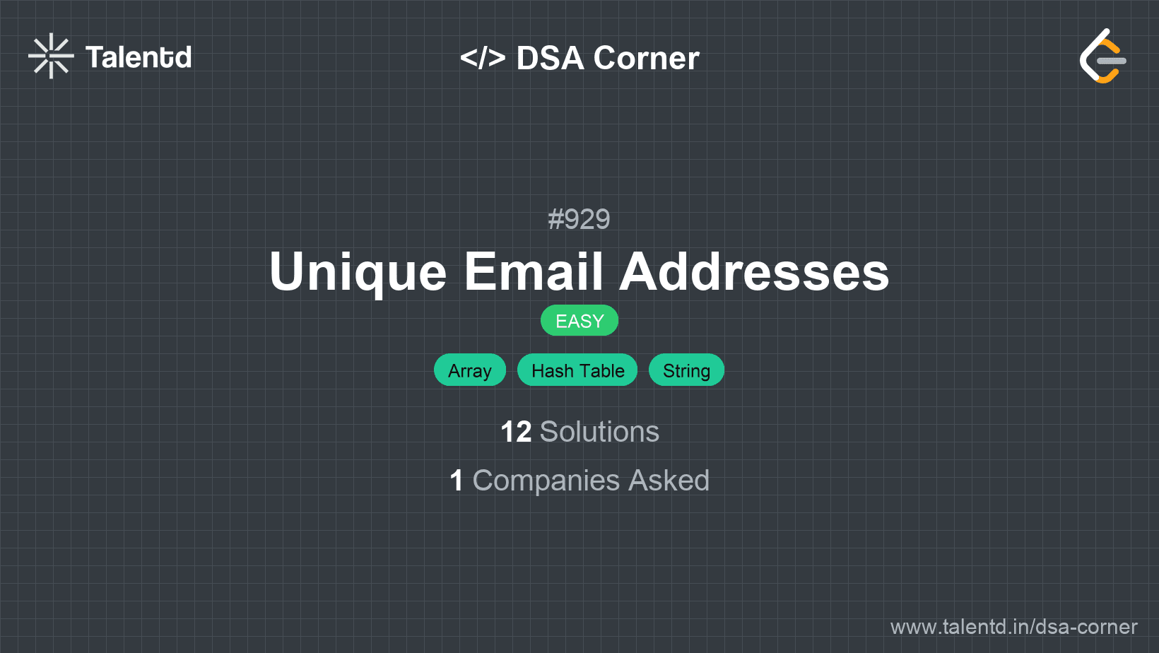 Problem visualization for Unique Email Addresses