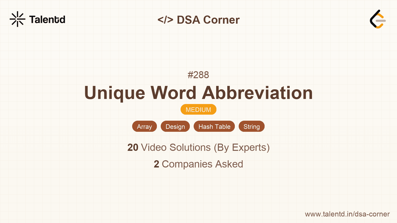 Problem visualization for Unique Word Abbreviation