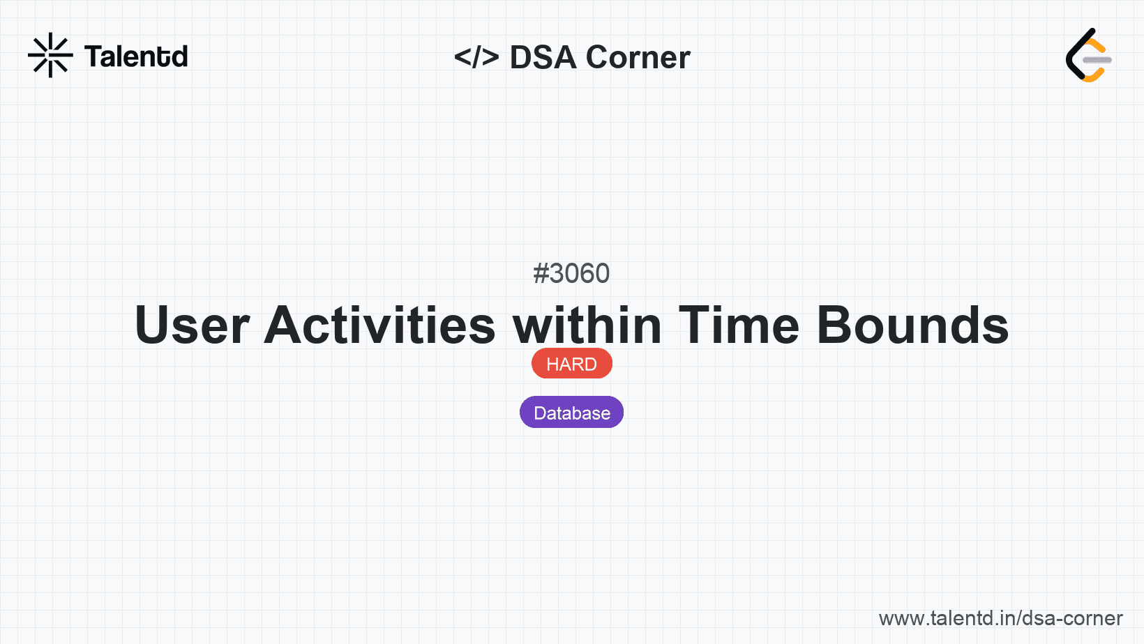 Problem visualization for User Activities within Time Bounds