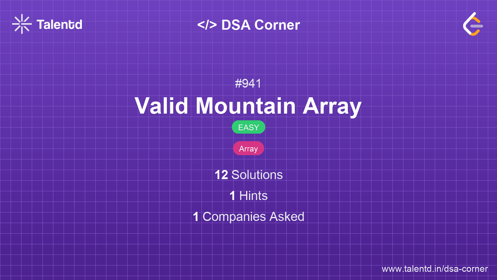 Problem visualization for Valid Mountain Array