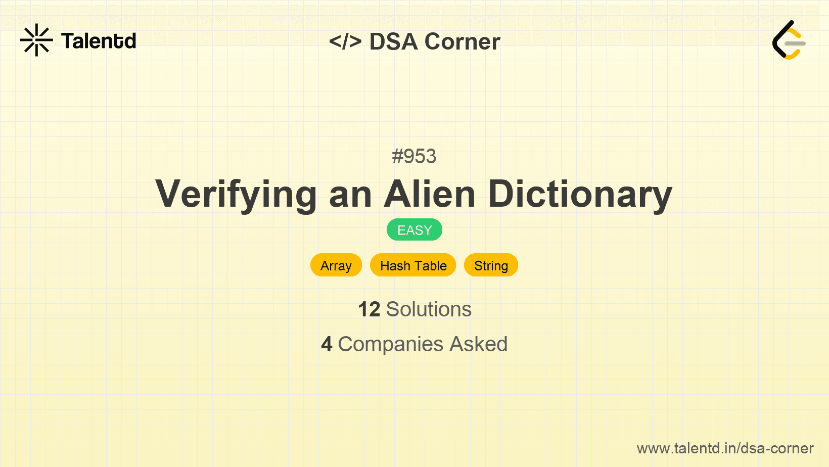 Problem visualization for Verifying an Alien Dictionary