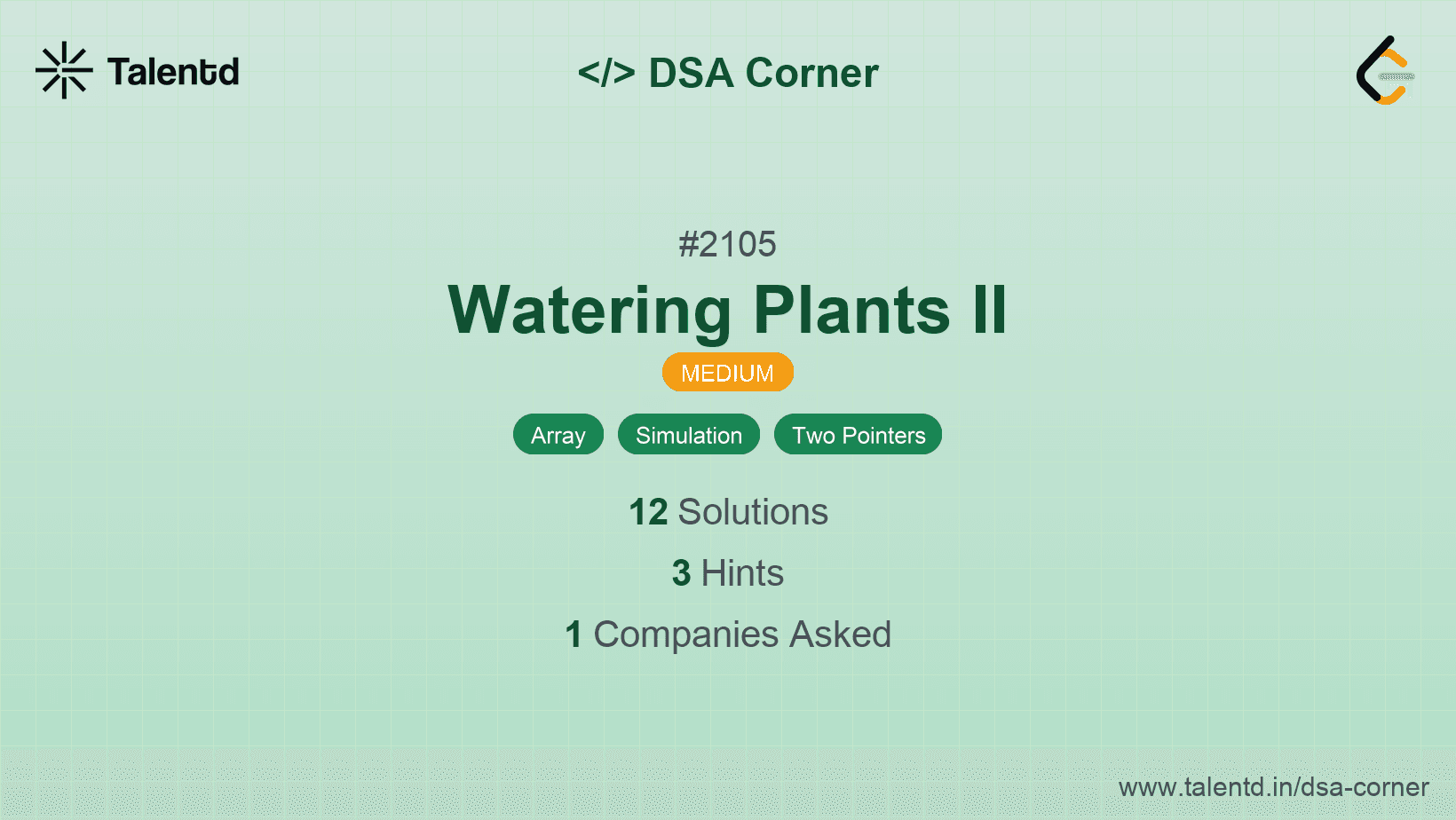 Problem visualization for Watering Plants II