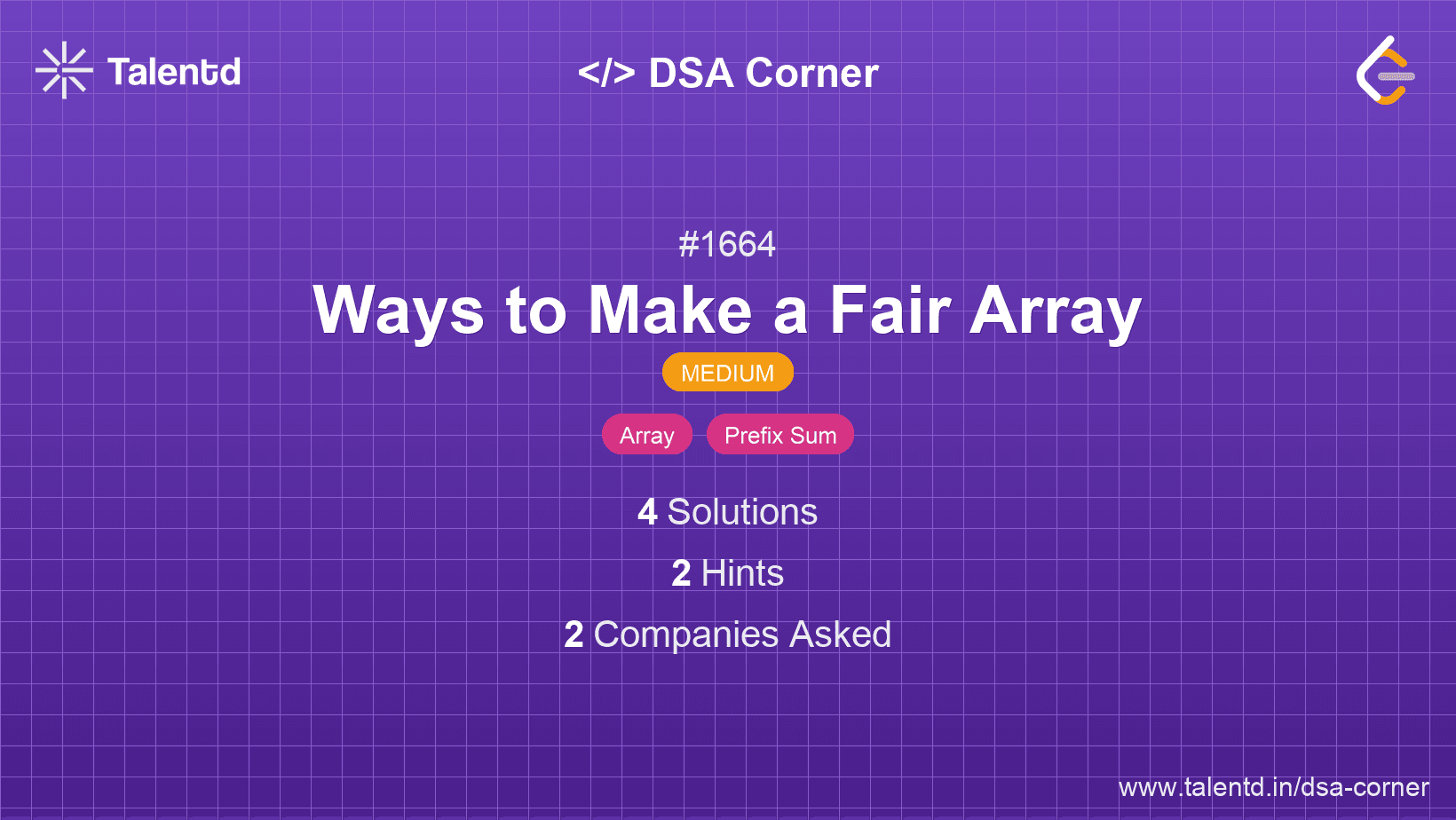 Problem visualization for Ways to Make a Fair Array
