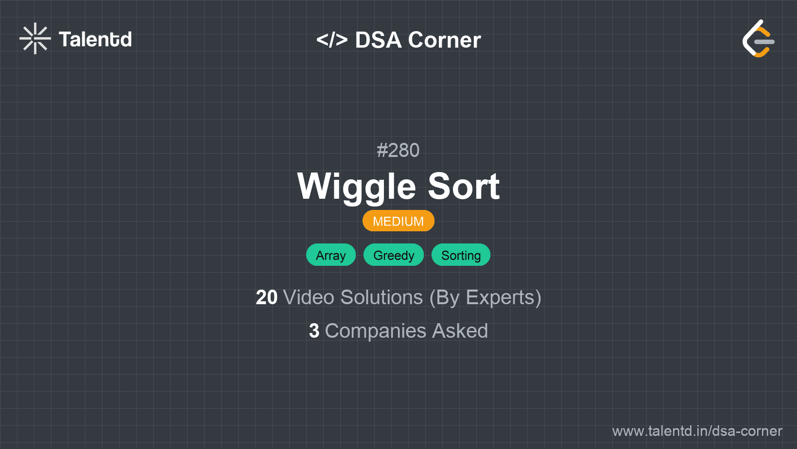 Problem visualization for Wiggle Sort