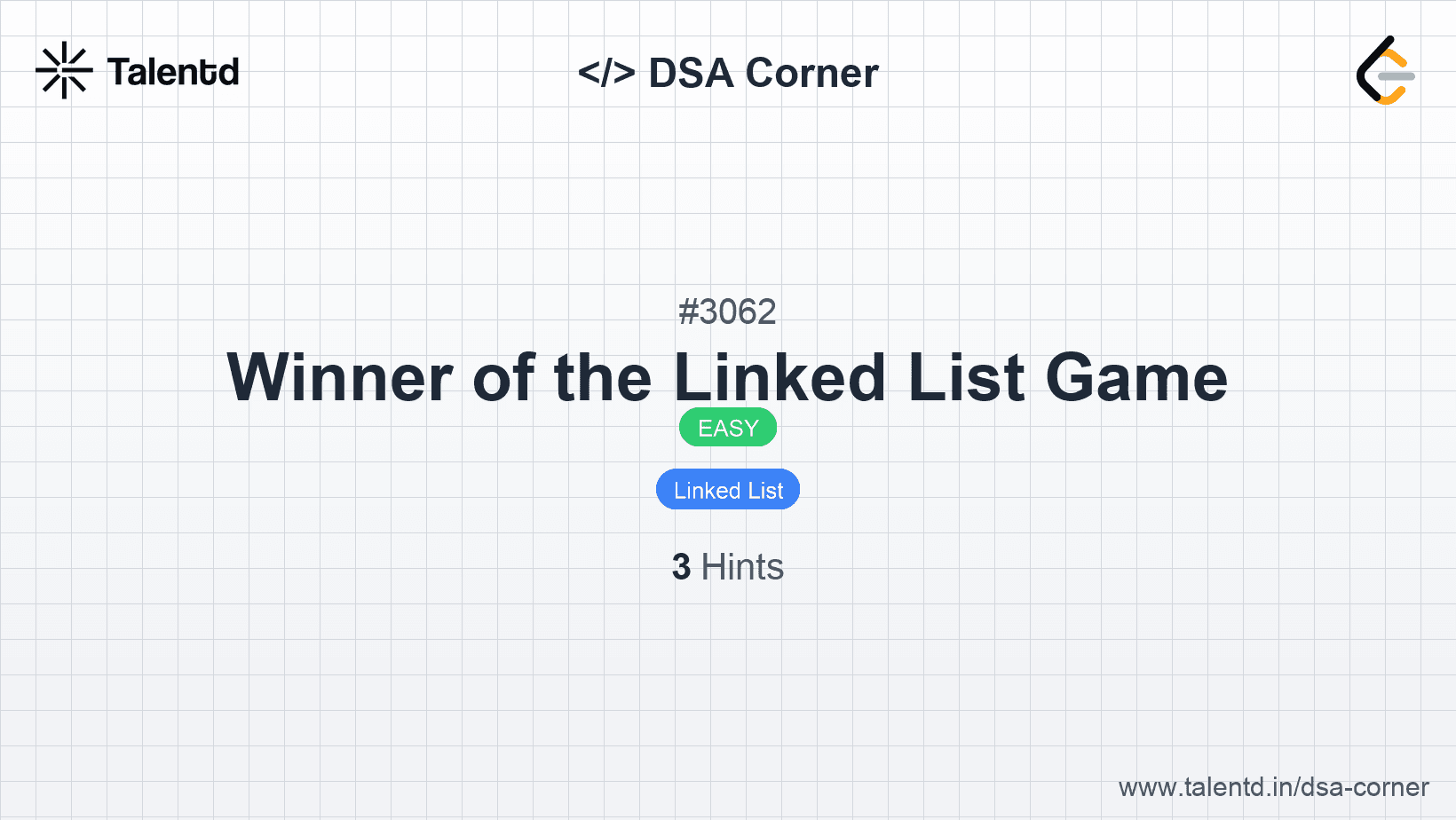 Problem visualization for Winner of the Linked List Game