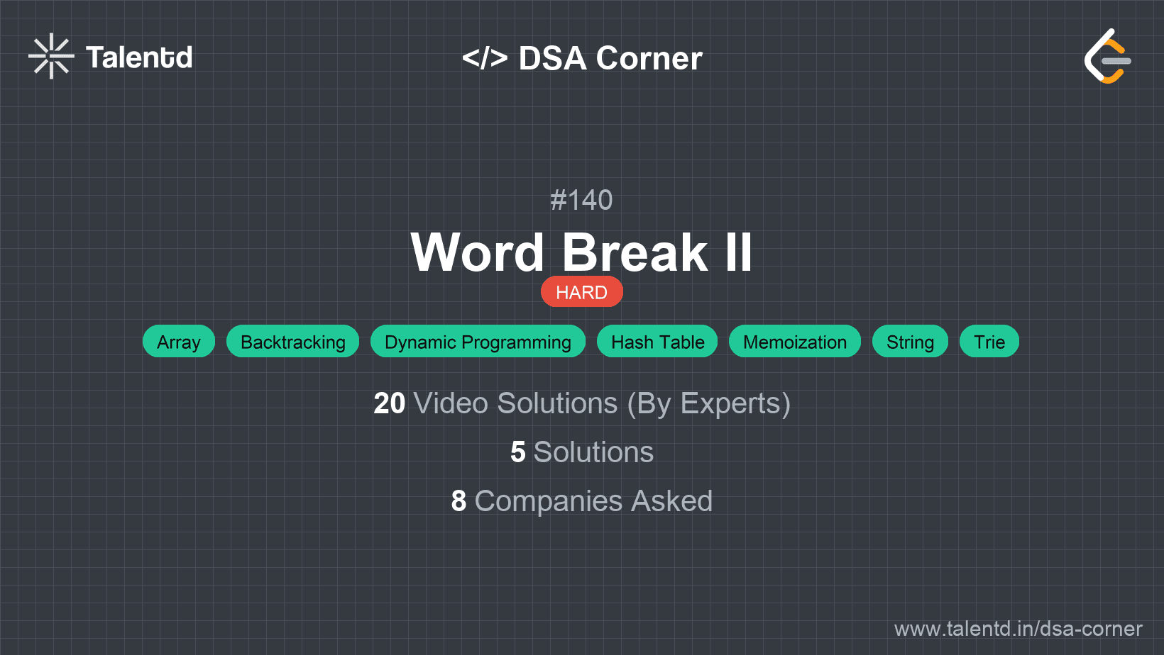 Problem visualization for Word Break II