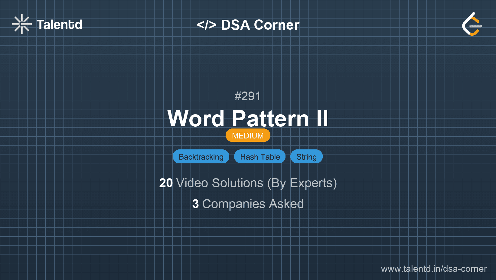 Problem visualization for Word Pattern II