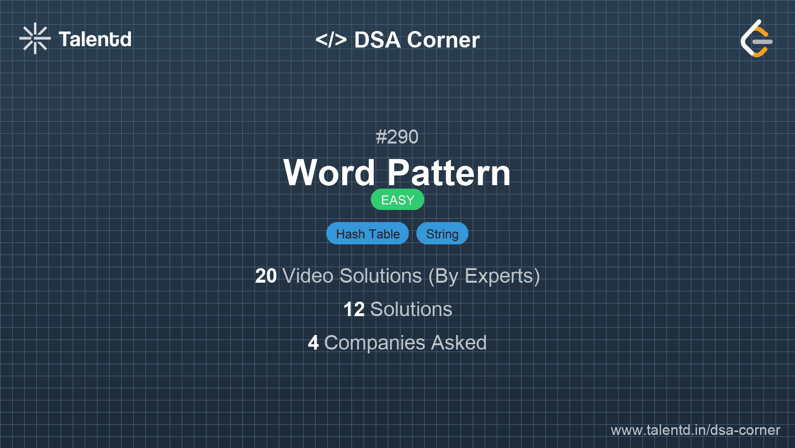 Problem visualization for Word Pattern