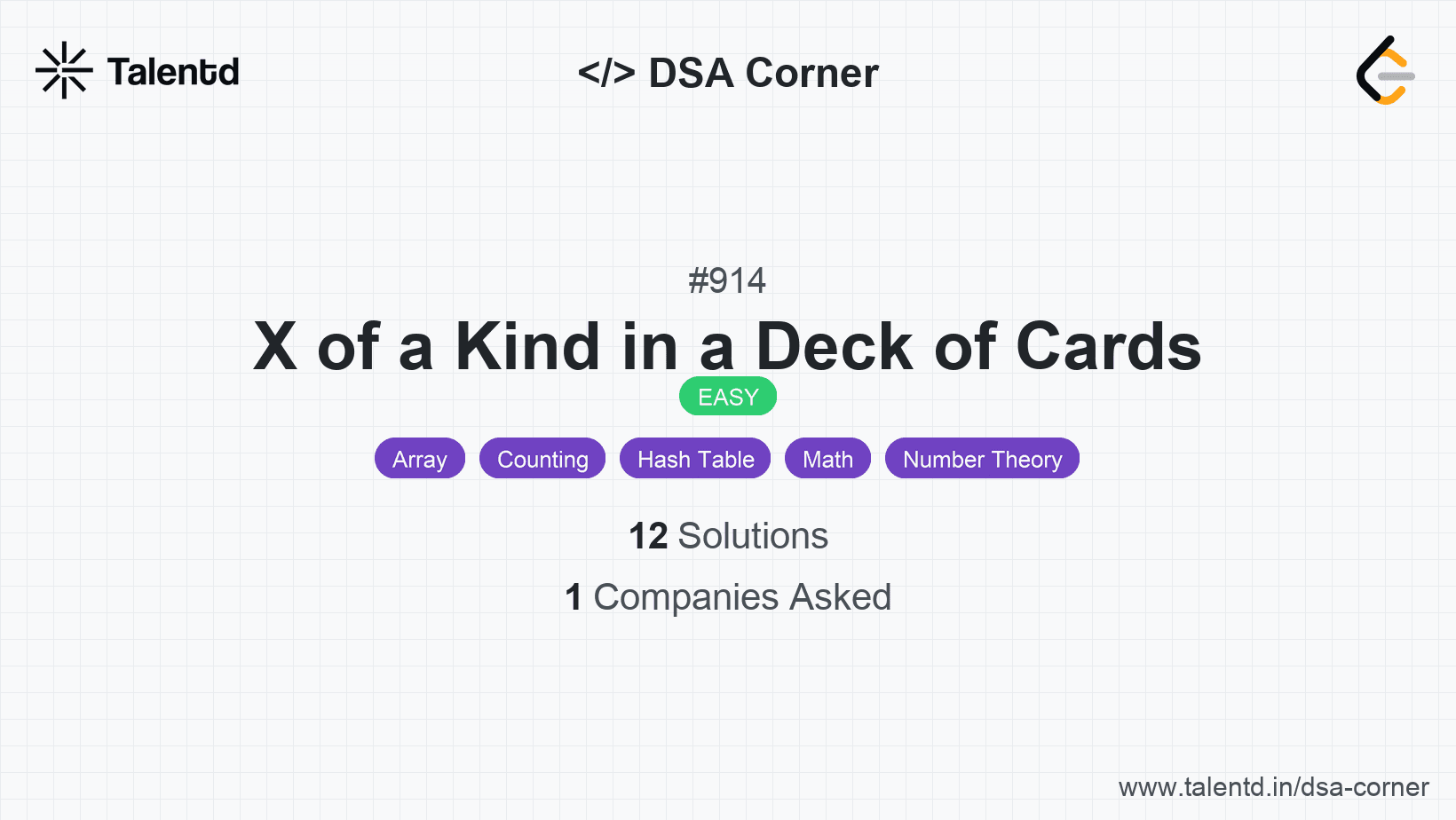Problem visualization for X of a Kind in a Deck of Cards