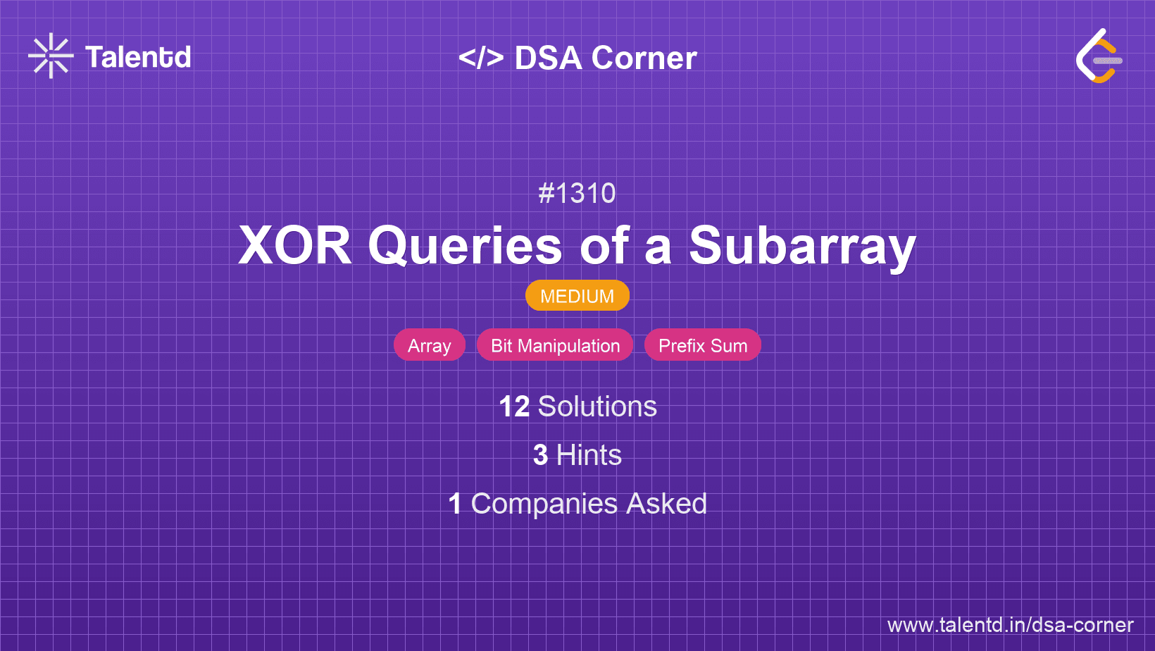 Problem visualization for XOR Queries of a Subarray