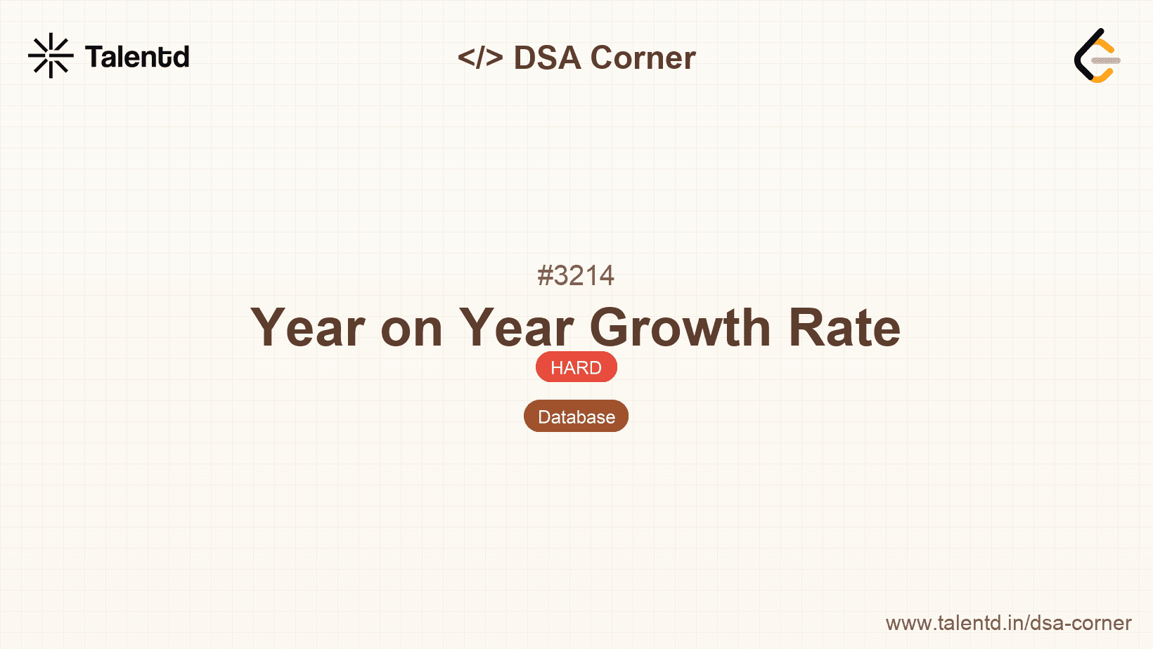 Problem visualization for Year on Year Growth Rate