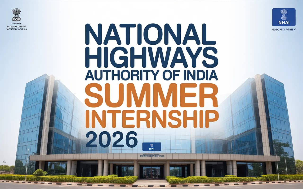 NHAI Summer Internship 2026: ₹20,000 Stipend, Apply by April 15