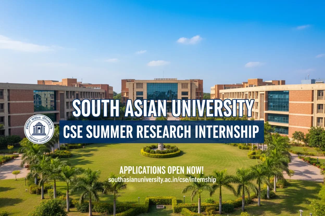 South Asian University CSE Internship 2026: Eligibility & Areas