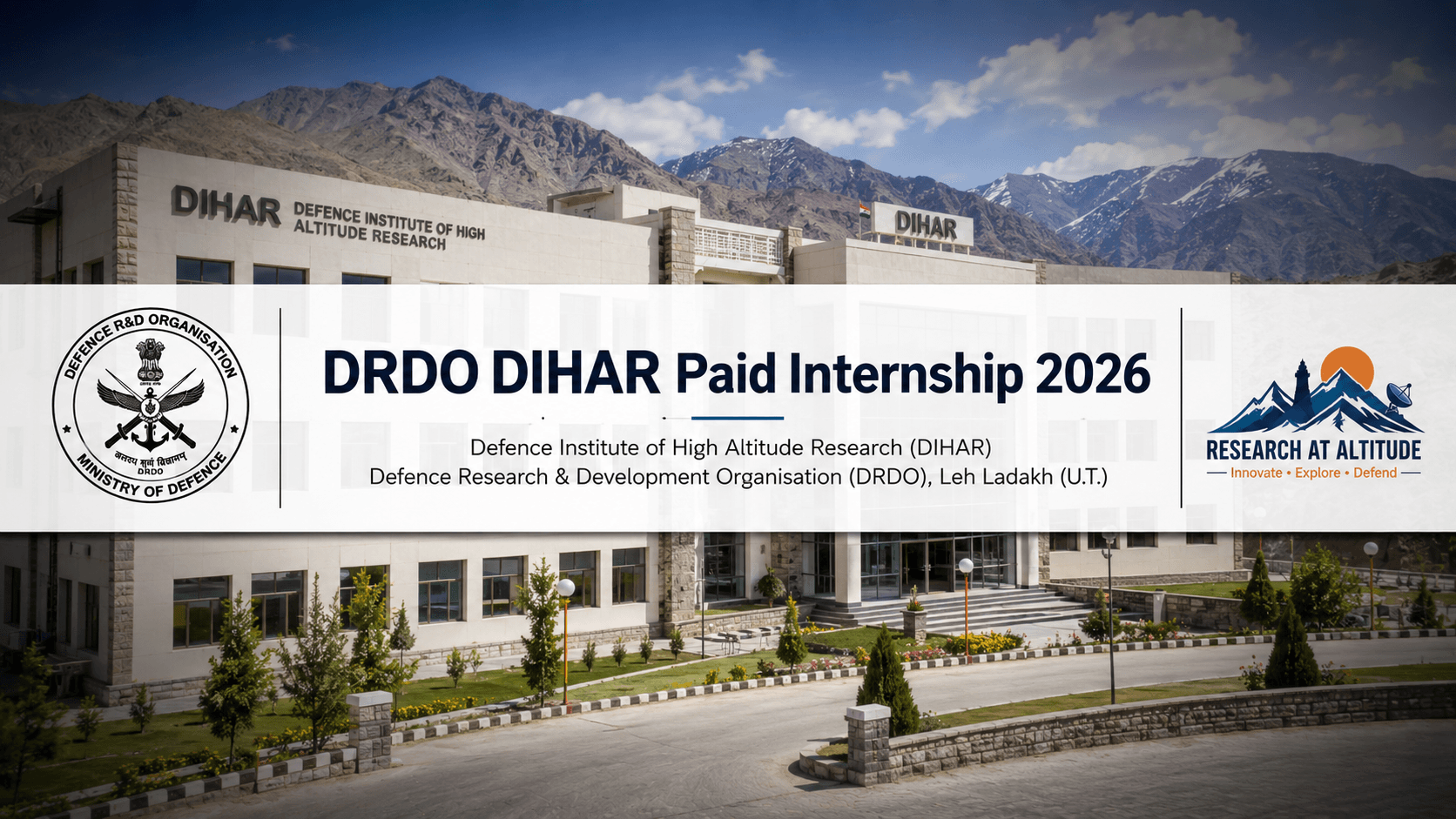 DRDO DIHAR Paid Internship 2026: ₹5,000 Stipend, Apply Fast