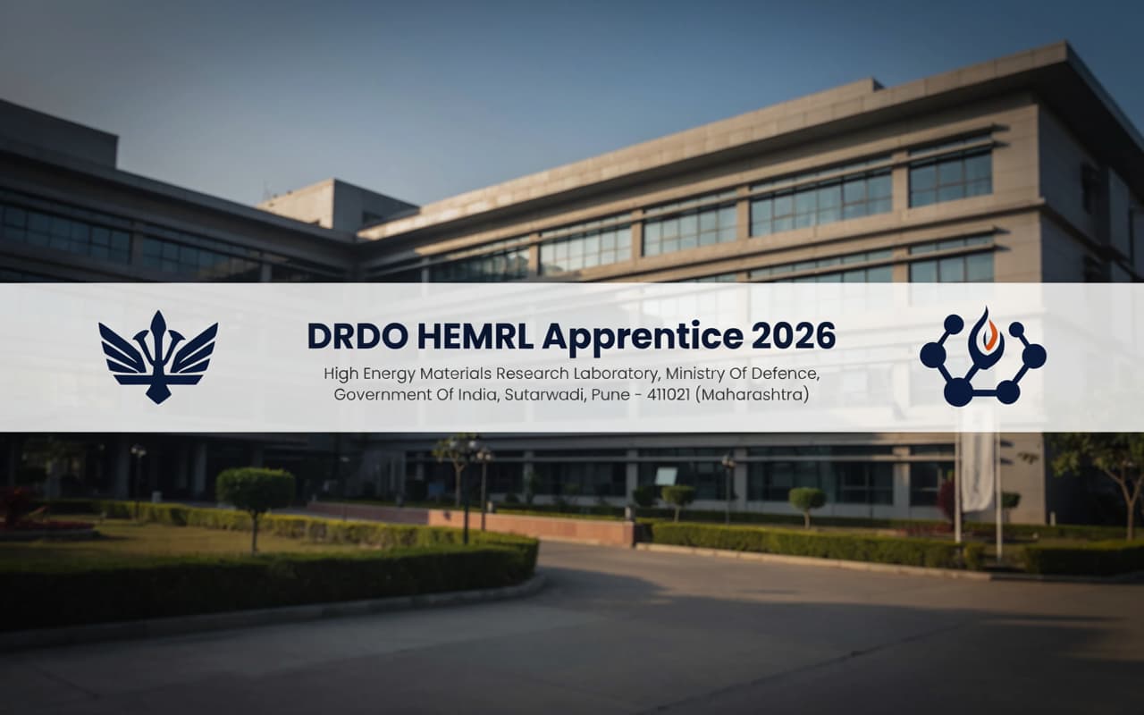 DRDO HEMRL Apprentice 2026: 50 Seats, Rs 15,000 Stipend