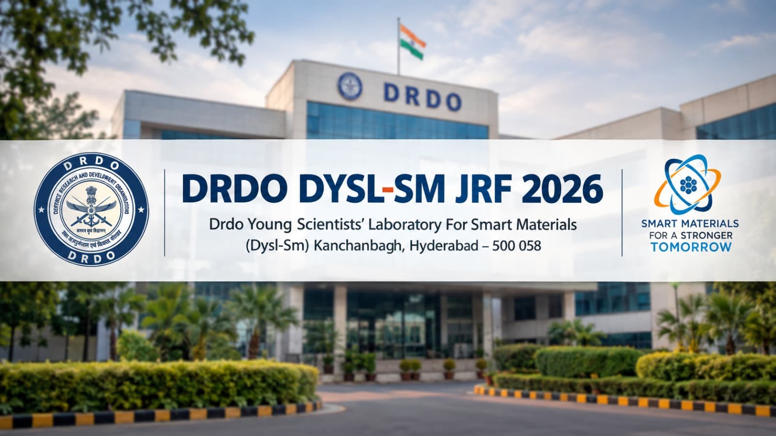 DRDO DYSL-SM JRF 2026: ₹37,000 Stipend & Walk-In Interview