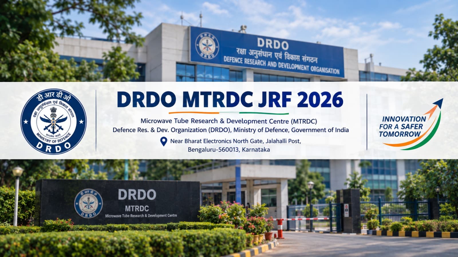 DRDO MTRDC JRF 2026: ₹37,000 Stipend & Walk-In Interview