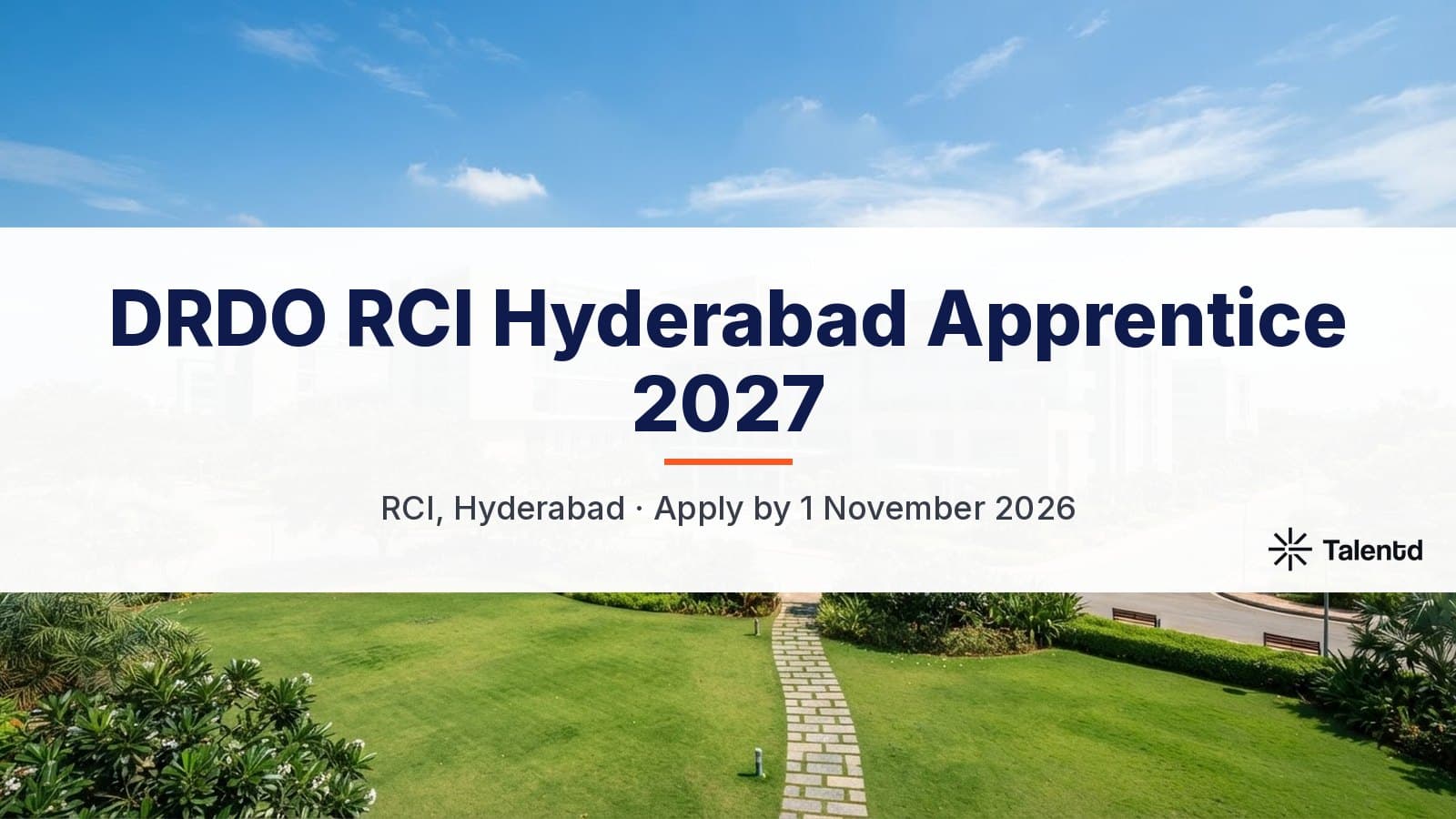 DRDO RCI Hyderabad Apprentice 2027: Eligibility & Apply