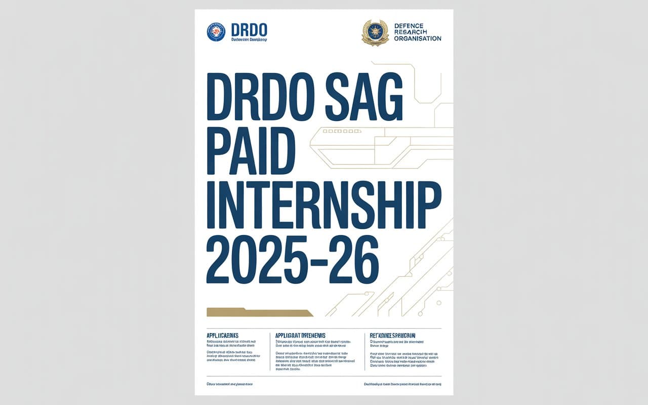 DRDO SAG Paid Internship 2025–26