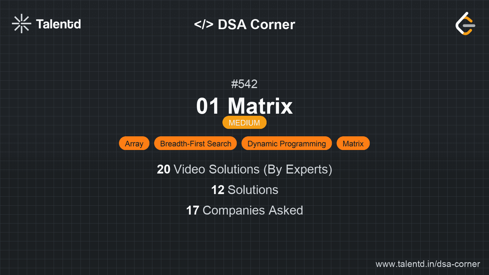 Problem visualization for 01 Matrix