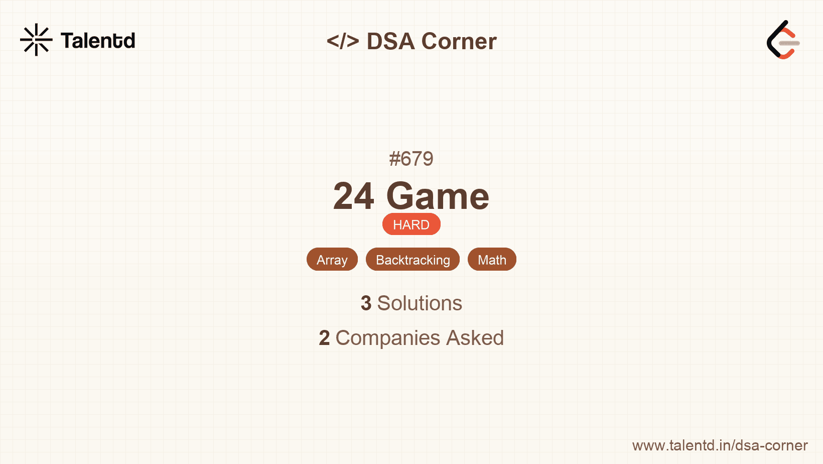 Problem visualization for 24 Game