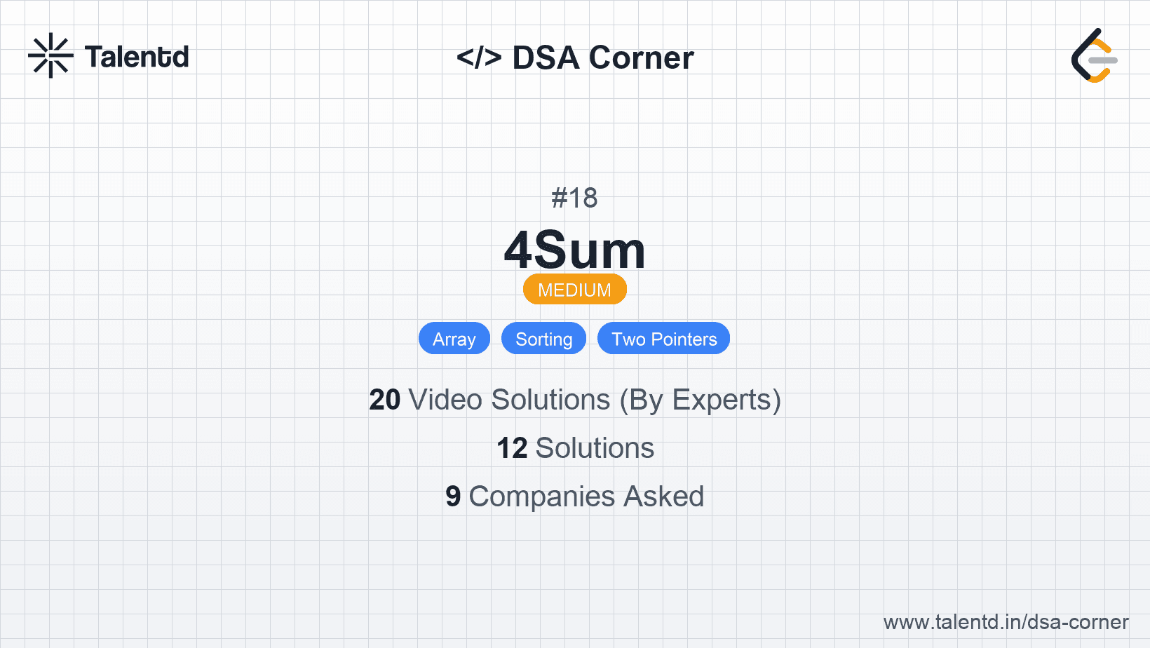 Problem visualization for 4Sum