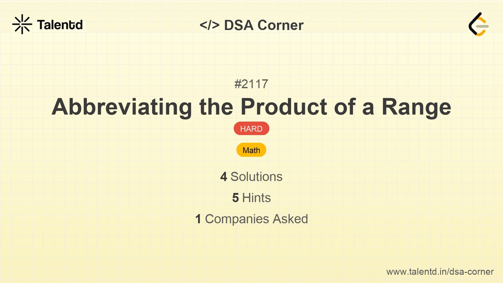 Problem visualization for Abbreviating the Product of a Range