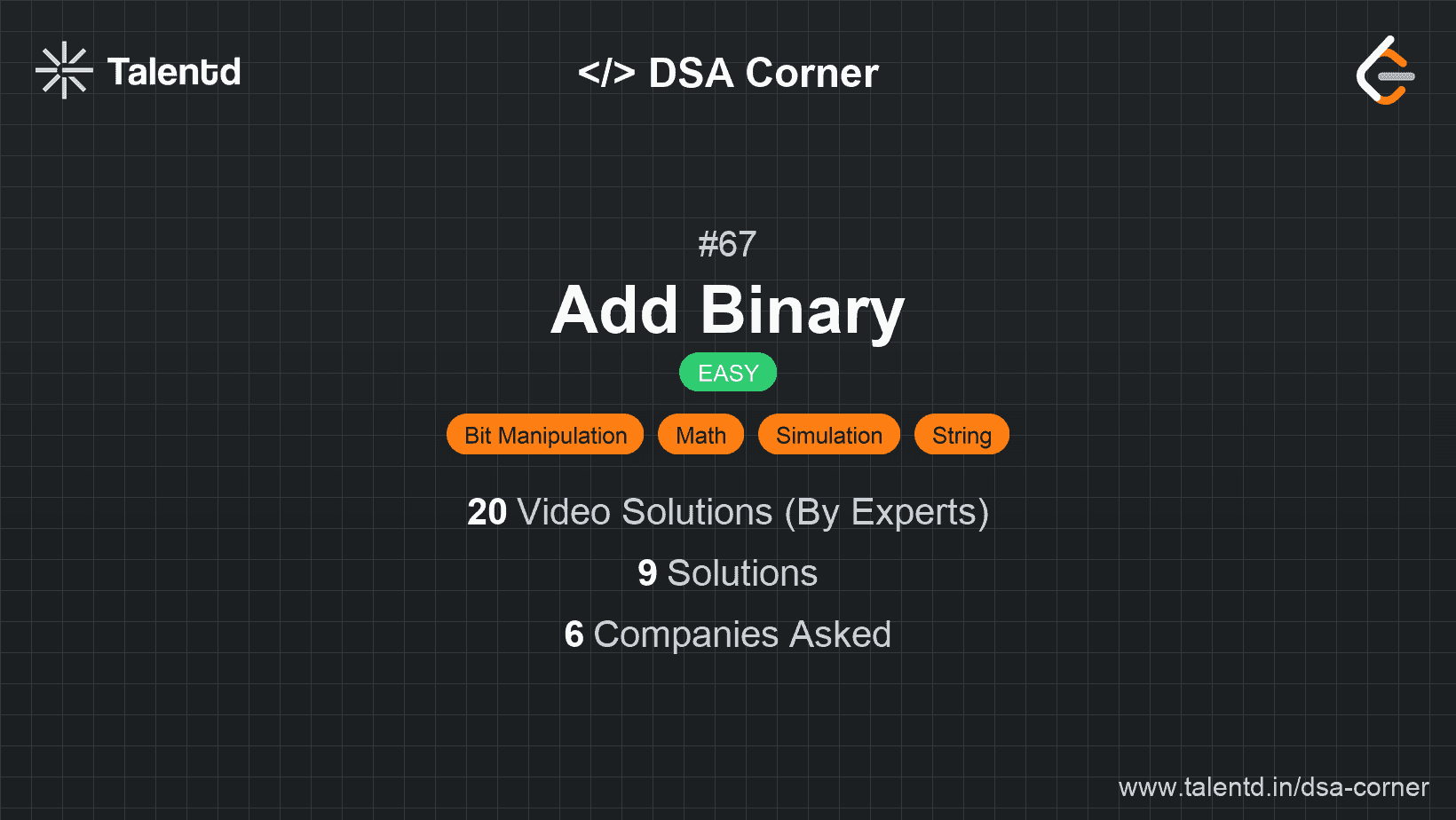 Problem visualization for Add Binary