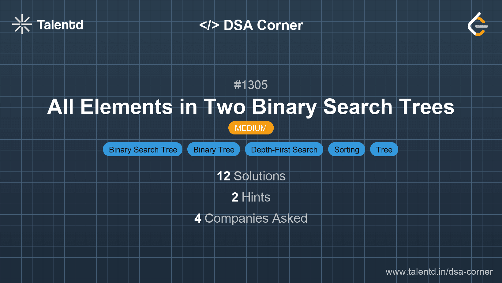Problem visualization for All Elements in Two Binary Search Trees